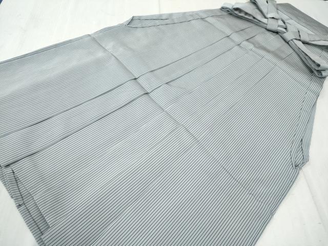 平和屋着物●男性　馬乗り袴　間道　正絹　逸品　CABB4026yc