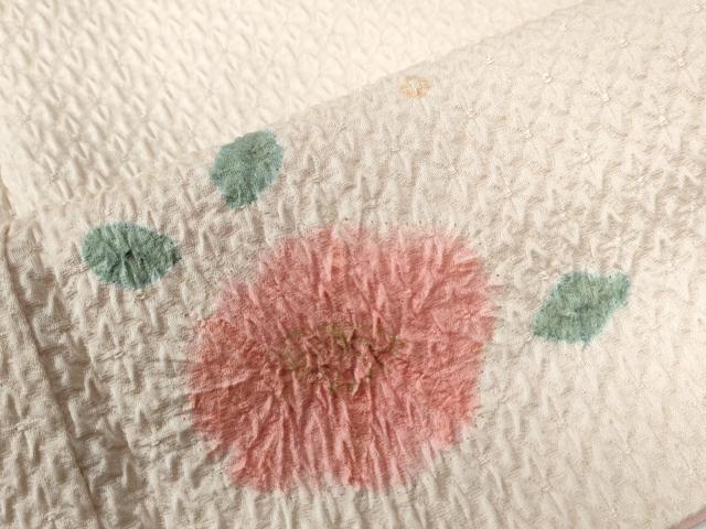 平和屋着物●上質な小紋　総絞り　舞花文　金彩　正絹　逸品　CABB4027yc