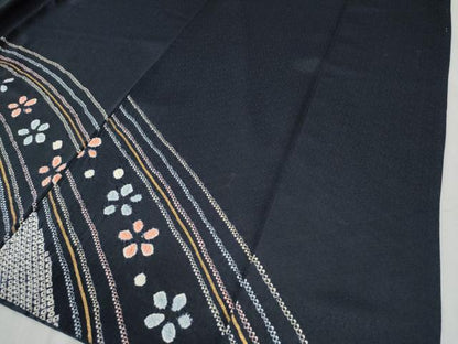 平和屋着物●訪問着 絞り 刺繍 吉祥舞花文 金糸 正絹 逸品 CABB4028yc