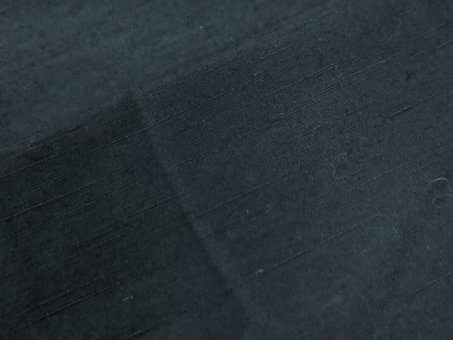 平和屋着物＃男性　長羽織　うぜん真綿紬　色無地　留紺色　反端付き　正絹　逸品　未使用　CABB4041yc