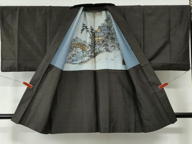 平和屋着物○男性 本場大島紬 アンサンブル 80亀甲 総詰め キング