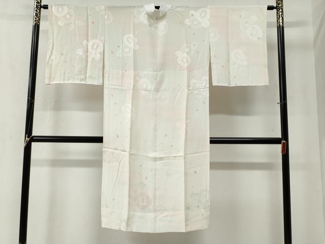 平和屋着物●長襦袢　無双仕立て　椿地紋　正絹　逸品　未使用　CABB4062yc 平和屋着物○長襦袢 無双仕立て 椿地紋 正絹 逸品 未使用 CABB4062yc