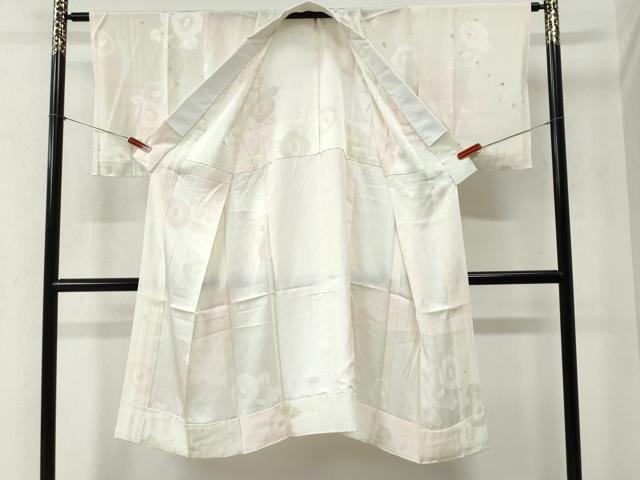 平和屋着物○長襦袢 無双仕立て 椿地紋 正絹 逸品 未使用 CABB4062yc