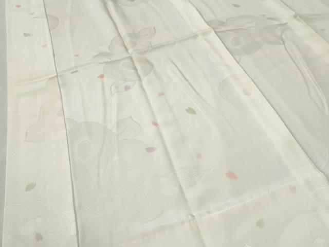 平和屋着物●長襦袢　無双仕立て　椿地紋　正絹　逸品　未使用　CABB4062yc 平和屋着物○長襦袢 無双仕立て 椿地紋 正絹 逸品 未使用 CABB4062yc