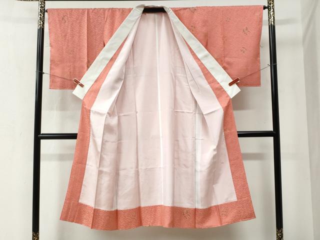 平和屋着物○長襦袢 無双仕立て 舞蝶文 金彩 正絹 逸品 未使用 CABB4067yc