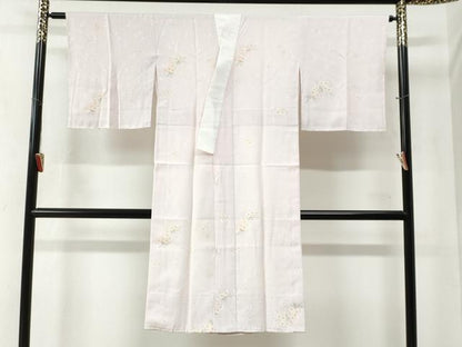 平和屋着物●長襦袢　袷　舞桜文　さが美扱い　正絹　逸品　未使用　CABB4069yc
