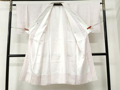 平和屋着物●長襦袢　袷　舞桜文　さが美扱い　正絹　逸品　未使用　CABB4069yc