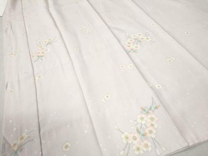 平和屋着物●長襦袢　袷　舞桜文　さが美扱い　正絹　逸品　未使用　CABB4069yc