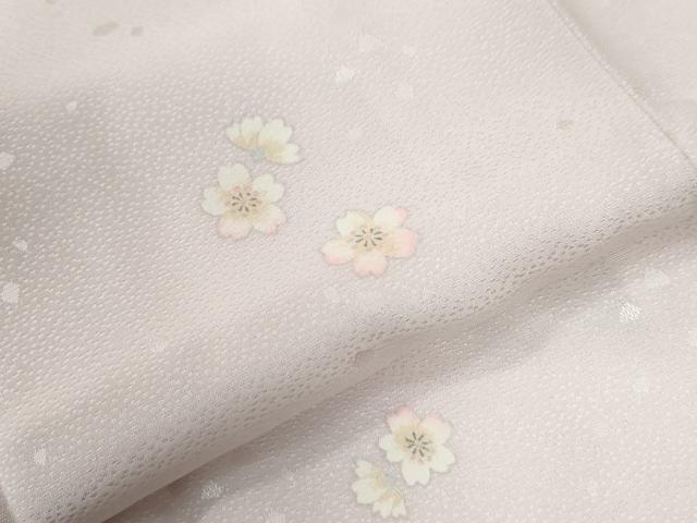 平和屋着物●長襦袢　袷　舞桜文　さが美扱い　正絹　逸品　未使用　CABB4069yc