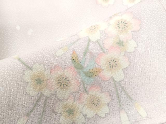 平和屋着物●長襦袢　袷　舞桜文　さが美扱い　正絹　逸品　未使用　CABB4069yc