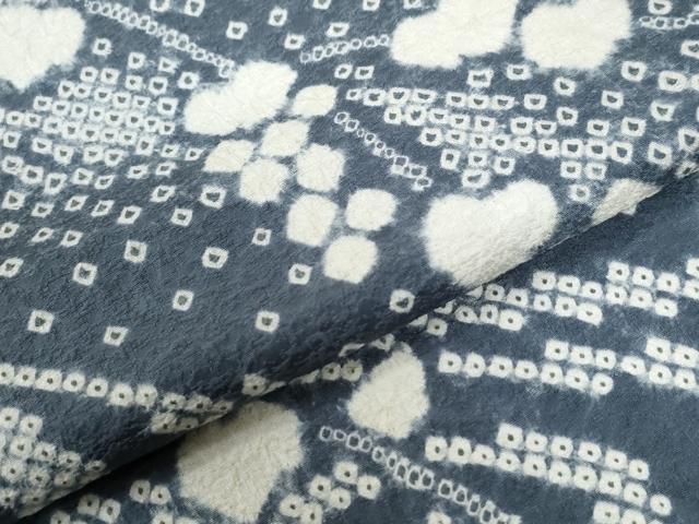 平和屋着物○訪問着 絞り 流水葡萄蔦の葉文 三越扱い 正絹