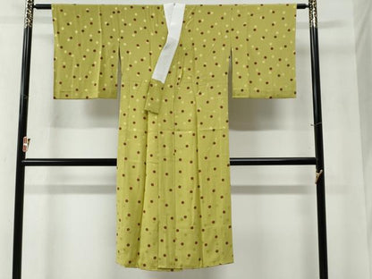 平和屋着物●長襦袢　無双仕立て　水玉　正絹　逸品　CABB4097yc
