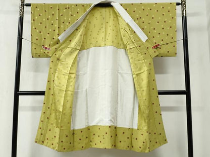 平和屋着物●長襦袢　無双仕立て　水玉　正絹　逸品　CABB4097yc