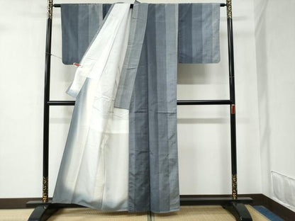 平和屋着物●上質な紬 縞 正絹 逸品 CABB4104yc