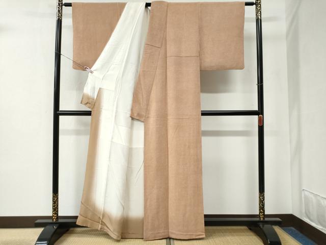 平和屋着物●江戸小紋 作家物 鮫小紋柄 鬼しぼ縮緬 正絹 逸品 CABB4108yc