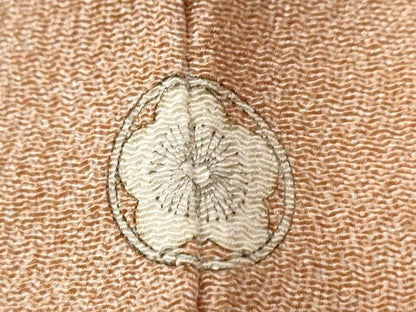 平和屋着物●江戸小紋 作家物 鮫小紋柄 鬼しぼ縮緬 正絹 逸品 CABB4108yc
