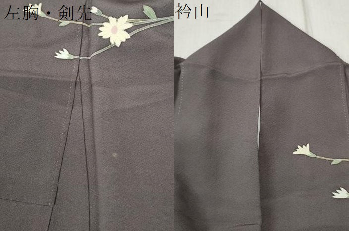 平和屋着物●十日町　加賀草木友禅の第一人者　田村哲彦　訪問着　枝花文　暈し染め　正絹　逸品　CABB4133yc