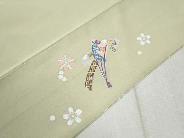 平和屋着物●訪問着　立波扇面吉祥花文　暈し染め　金彩　正絹　逸品　CABB4152yc