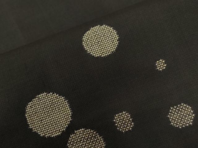 平和屋着物○本場大島紬 9マルキ 地空き 丸文 正絹 逸品 CABB4153yc