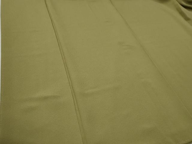 平和屋着物●上質な色無地　作家物　堅牢染　白樺染　根岸色　反端付き　正絹　逸品　未使用　CABB4156yc
