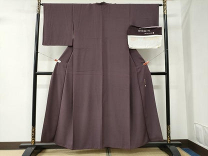 平和屋着物●伝統工芸師　服部光擴　江戸小紋　角通し　まるやま扱い　反端付き　正絹　逸品　CABB4157yc