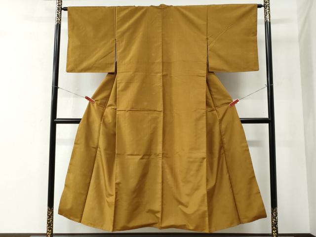 平和屋着物○本場黄八丈 平織 紬 正絹 逸品 CABB4183yc