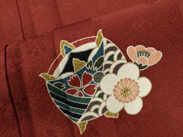 平和屋着物●豪華振袖　兎　簪　毬折り鶴梅花文　金彩　京都きもの友禅扱い　正絹　逸品　未使用　CABB4193yc