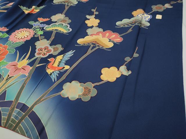 平和屋着物○手ざし京紅型染・宮崎紅型 宮崎良次 振袖 飛