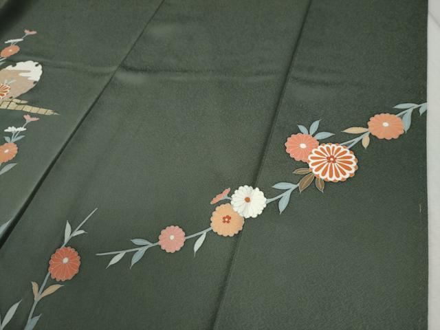 平和屋着物●訪問着 雪輪霞吉祥枝菊文 暈し染め 金彩 正絹 逸品 CABB4214yc