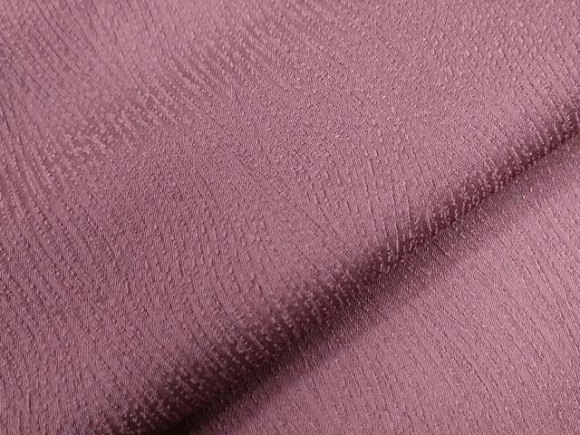 平和屋着物○上質な色無地 よろけ縞地紋 京紫色 ロング丈 正絹