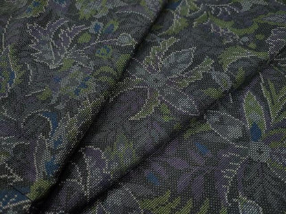 平和屋着物●本場大島紬 7マルキ 更紗草花文 正絹 逸品 CABB4224yc