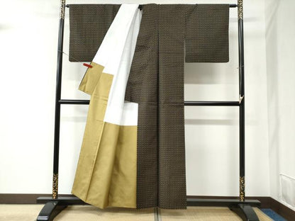 平和屋着物●本場大島紬 9マルキ 吉祥文 正絹 逸品 CABB4227yc