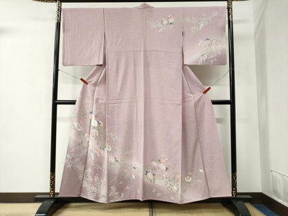平和屋着物●訪問着 枝花文 暈し染め 正絹 逸品 CABB4229yc