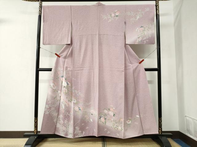 平和屋着物●訪問着 枝花文 暈し染め 正絹 逸品 CABB4229yc