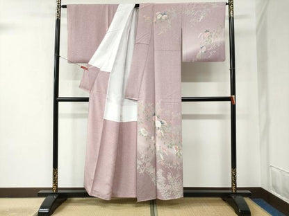 平和屋着物●訪問着 枝花文 暈し染め 正絹 逸品 CABB4229yc