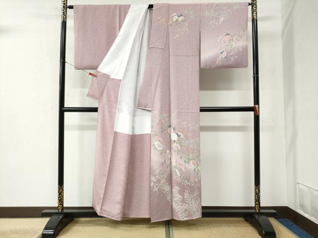 平和屋着物●訪問着 枝花文 暈し染め 正絹 逸品 CABB4229yc