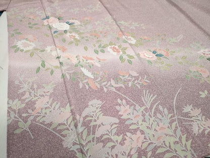平和屋着物●訪問着 枝花文 暈し染め 正絹 逸品 CABB4229yc