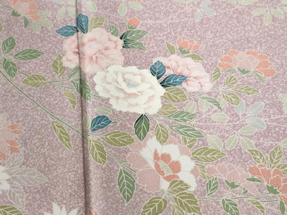 平和屋着物●訪問着 枝花文 暈し染め 正絹 逸品 CABB4229yc