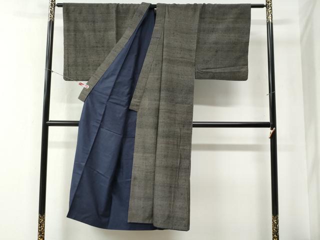 平和屋着物●男性　紬　アンサンブル　吉祥文　正絹　逸品　CABB4235yc