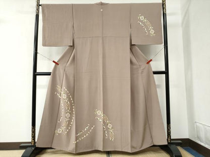 平和屋着物●訪問着　草花文　正絹　逸品　CABB4242yc