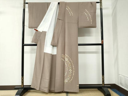 平和屋着物●訪問着　草花文　正絹　逸品　CABB4242yc