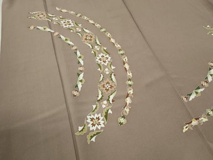 平和屋着物●訪問着　草花文　正絹　逸品　CABB4242yc