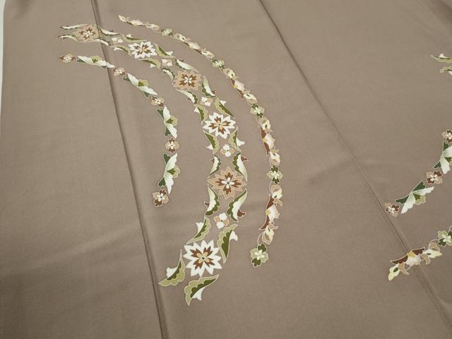 平和屋着物●訪問着　草花文　正絹　逸品　CABB4242yc