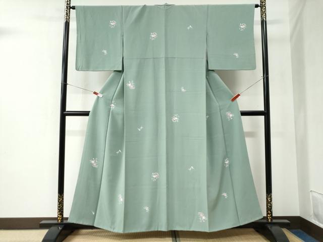 平和屋着物●上質な小紋　友禅　花籠文　正絹　逸品　CABB4245yc 平和屋着物○上質な小紋 友禅 花籠文 正絹 逸品 CABB4245yc