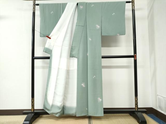 平和屋着物●上質な小紋　友禅　花籠文　正絹　逸品　CABB4245yc 平和屋着物○上質な小紋 友禅 花籠文 正絹 逸品 CABB4245yc