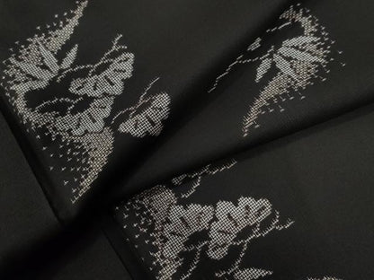 平和屋着物●本場大島紬 9マルキ 地空き 松笹文 正絹 逸品 CABB4251yc