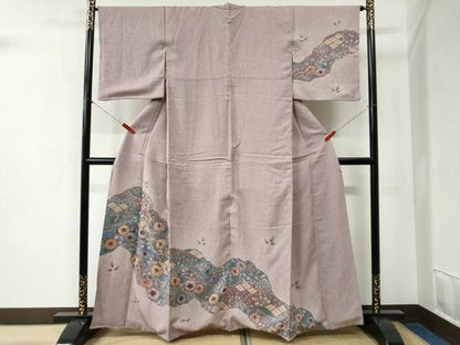 平和屋着物●訪問着　辻が花　絞り　正絹　逸品　CABB4258yc