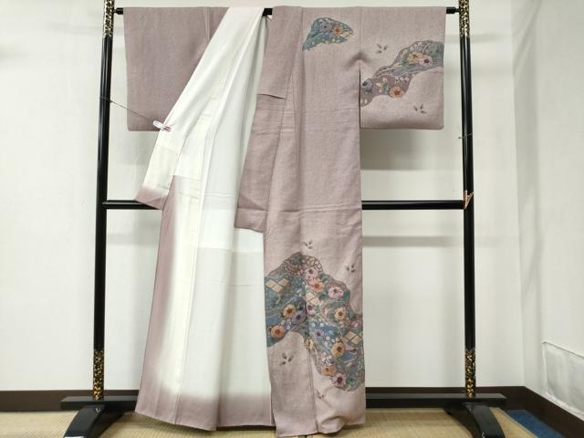 平和屋着物●訪問着　辻が花　絞り　正絹　逸品　CABB4258yc