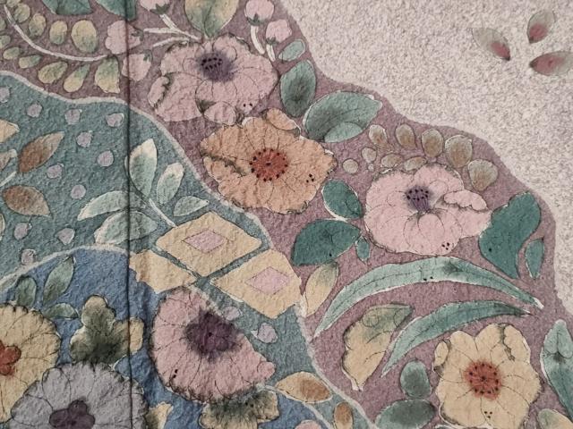 平和屋着物●訪問着　辻が花　絞り　正絹　逸品　CABB4258yc