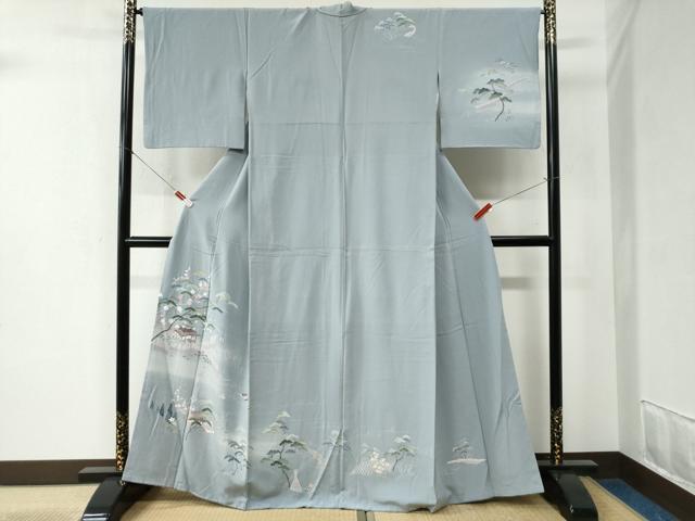 平和屋着物●訪問着　浜松風景文　暈し染め　正絹　逸品　CABB4267yc